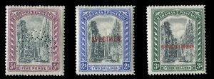 Bahamas SG112-114s Cat£225 (for set), 1921 5p-3sh, complete except for 1p, p...