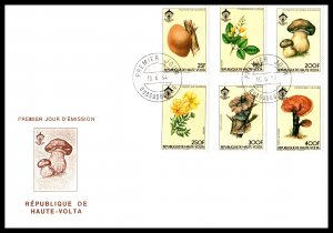 Burkina Faso 647-652 Mushrooms U/A FDC