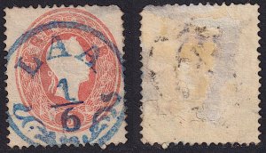 Austria - 1860 - Scott #14 - used - blue LAA pmk