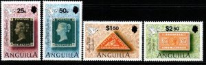 ANGUILLA SG851/4 1990 STAMP WORLD LONDON 90 MNH