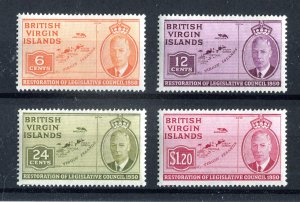 British Virgin Islands 1951 KGVI. Complete set of 4. MVLH, $1.20 MNH. SG132-135.