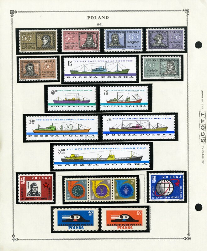 Poland All Mint NH 1960 to 1964 Rare Stamp Collection