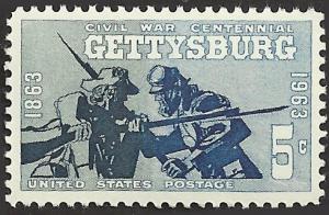 # 1180 MINT NEVER HINGED GETTYSBURG