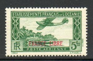 French Polynesia C2 Libre Air Mail Mint Never Hinged E115