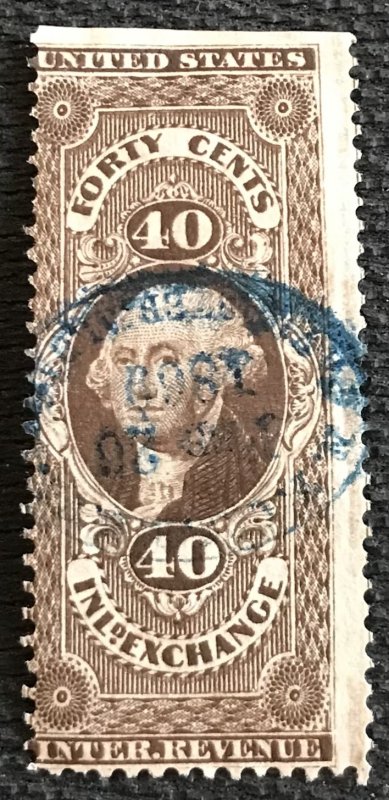 US Revenue #R53c Used Single George Washington SCV $8.00 L37