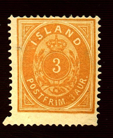 ICELAND #15 MINT FVF OG HR Cat $83