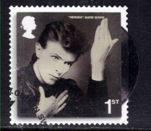 GB 2017 QE2 1st David Bowie Album Cover Heroes SG 3935 Ex Fdc ( T199 )