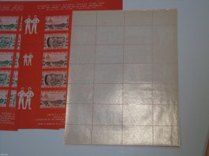 Set of 4 Colors Poster Stamp Sheets 1963 ASDA A.S.D.A. Stamp Show NYC Space MNH