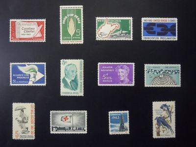 1963 US Commemoratives  COMPLETE SET  #1230-1241  MNH OG