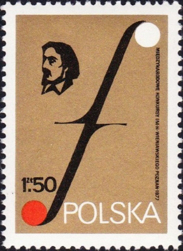 Poland 1977 MNH Stamps Scott 2226 Music Composer Violin Competition