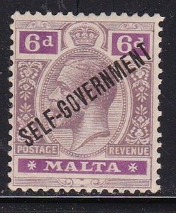 Album Tesori Malta Scott# 80 6p George V Self-Government come Nuovo Incernierato