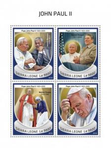 SIERRA LEONE - 2018 - Pope John Paul II - Perf 4v Sheet - MNH