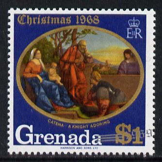 Grenada 1969 Christmas 1969 $1 value unmounted mint with ...