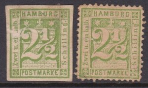 GERMANY HAMBURG 2 old forgeries of classic issues..........................B4998