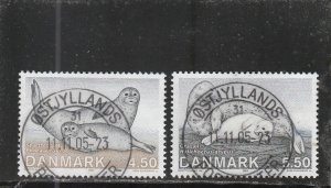 Denmark  Scott#  1343-1344  Used  (2005 Seals)