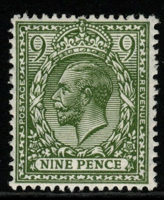 GB SGN30(3) 1922 9d DEEP OLIVE-GREEN MNH