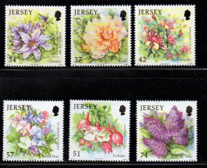 Jersey Sc 1275-80 2007 Summer Flowers stamp set mint NH