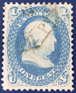 United States, Scott #63, F-VF used, Philadelphia octagon CDS cancel