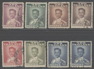 Thailand 1951 King Bhumibol Adulyadej set Sc# 283-95 used