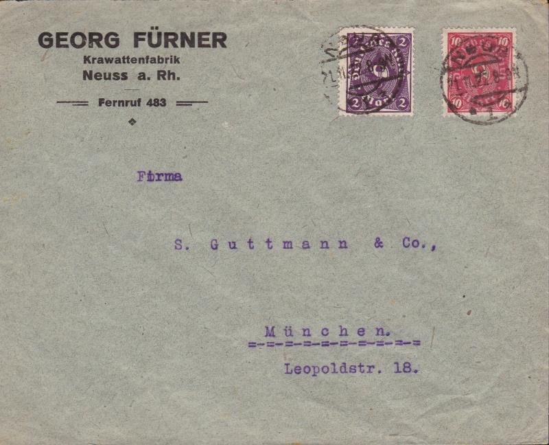 Germany  1922 Lot of Four Commercial Covers franked with Post Horns..  VF