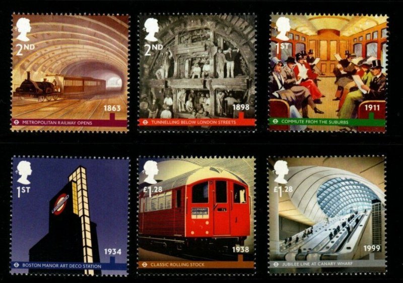 GB SG3423/8 2013 LONDON UNDERGROUND MNH 