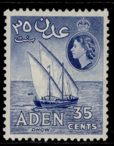 ADEN QEII SG56, 35c deep ultramarine, NH MINT.