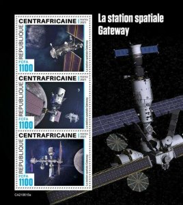 2021/09- CENTRAL AFRICAN - GATEWAY SPACE STATION   3V complet set MNH  T