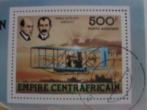 CENTRAL AFRICA STAMPS: 1978- THE WRIGHT BROTHERS & THEIR FIRST FLIGHT STAMP S/S