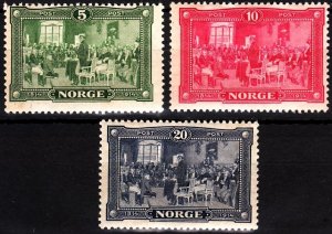 NORWAY 1914 History Painting: Independence - 100. Complete set, MNH