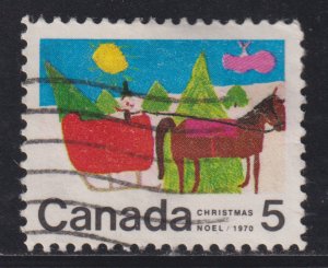Canada 520 Horse Drawn Sleigh 5¢ 1970