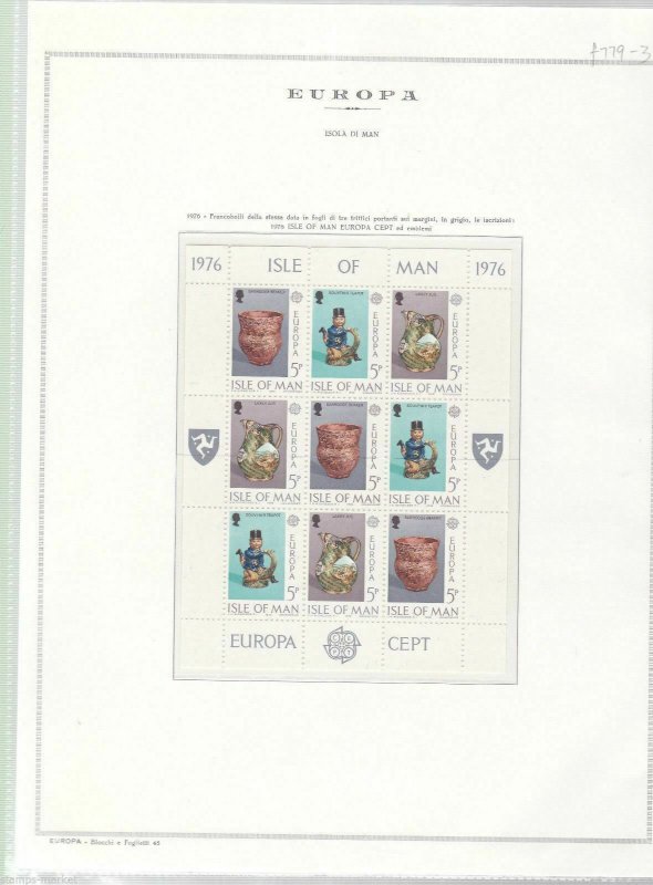 ISLE OF MAN  , TWO MINT NEVER HINGED STAMPS SHEETS.   REF 999