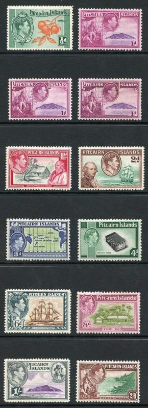 Pitcairn Islands SG1/8 1940 KGVI Set of 10 M/M