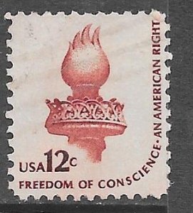 USA 1594: 12c Freedom of Conscience, used, VF