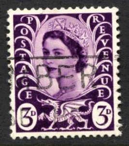 STAMP STATION PERTH GB Wales #1 QEII Definitive Used 1958-1967