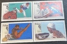 PALAU # B1-B4-MINT/NEVER HINGED---COMPLETE SET/PAIRS---SEMI-POSTAL---1988