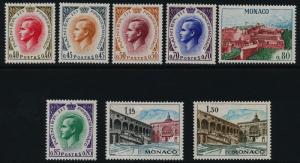 Monaco 725-31A MNH Palace of Monaco, Prince Rainier III