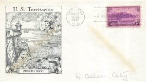 801 3c PUERTO RICO - Historic Art cachet