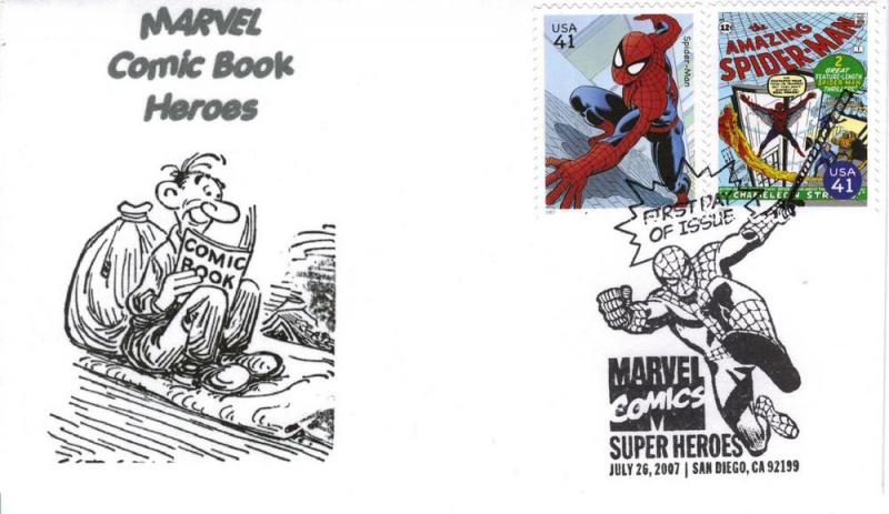 Marvel Comic Book Heroes FDC from Toad Hall Covers!