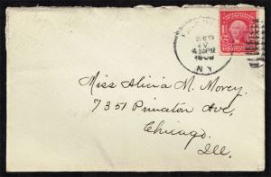 US #319 Cover - Fairport NY to Chicago