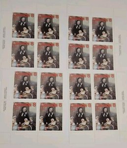 Canada 1975 Canadian Personalities #660 MS Of Plate Blocks MNH