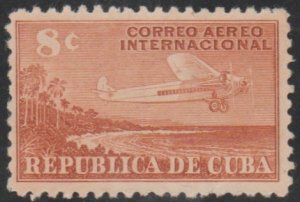 1948 Caribbean Stamps Sc C40 Airplane and Coast Foreign Postage  8c  NEW