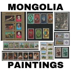Thematic Stamps - Mongolia - Paintings 2 - Choose from dropdown menu