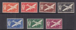 CAMEROON, 1942 Air set of 7, mnh.