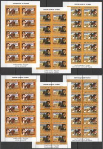 Ss0475 Imperf,Perf 2007 Guinea Art Pyramides Egypt Napoleon Cleopatra 20Set Mnh