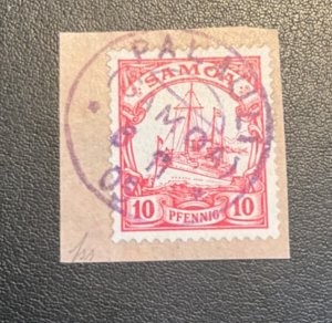 German colonies, town cancel, PALAULI on Samoa