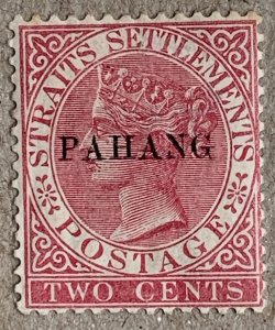 Pahang scarce variety - splayed serif on G.  Scott 4b, SG 4