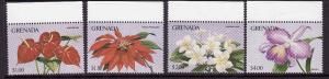 Grenada-Sc#1425-8-unused NH Flower portion of set-1986-