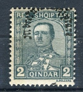 ALBANIA; 1928 Kingdom of Albania Optd issue Mint hinged 2q. value