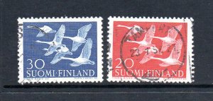 Finland 343-344 Used CV $4.50 Birds