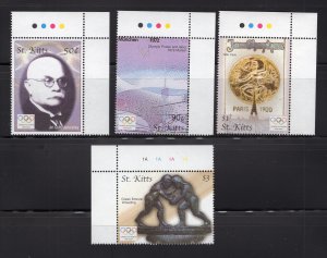 St. Kitts 2004 Set of 4 Athens Olympics, Scott 487-590 MNH, value = $3.50